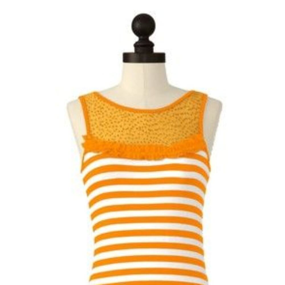 Meesh & Mia Texas UT Team Striped Mesh Yoke Tank